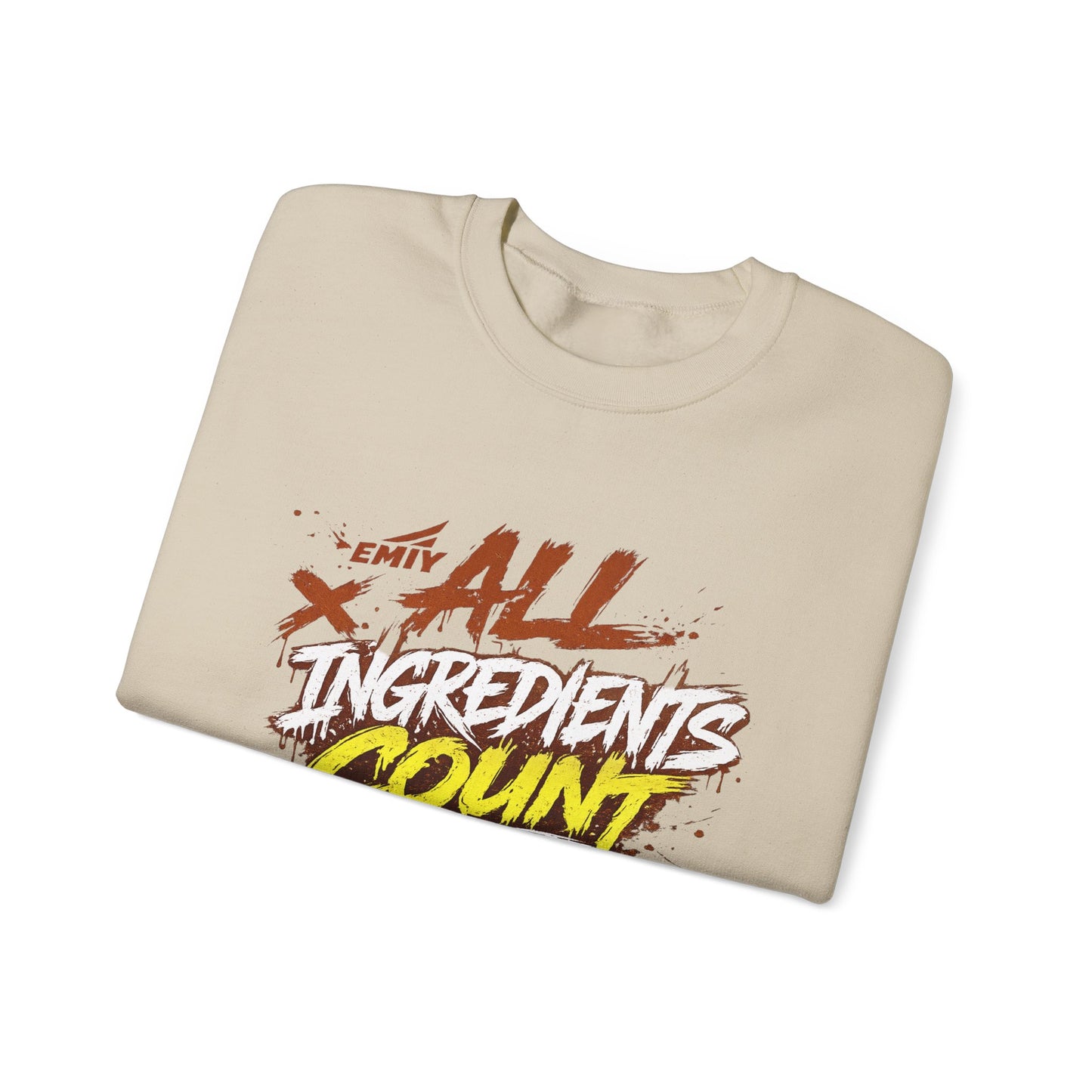 "All Ingredients Count" Crew Sweatshirt