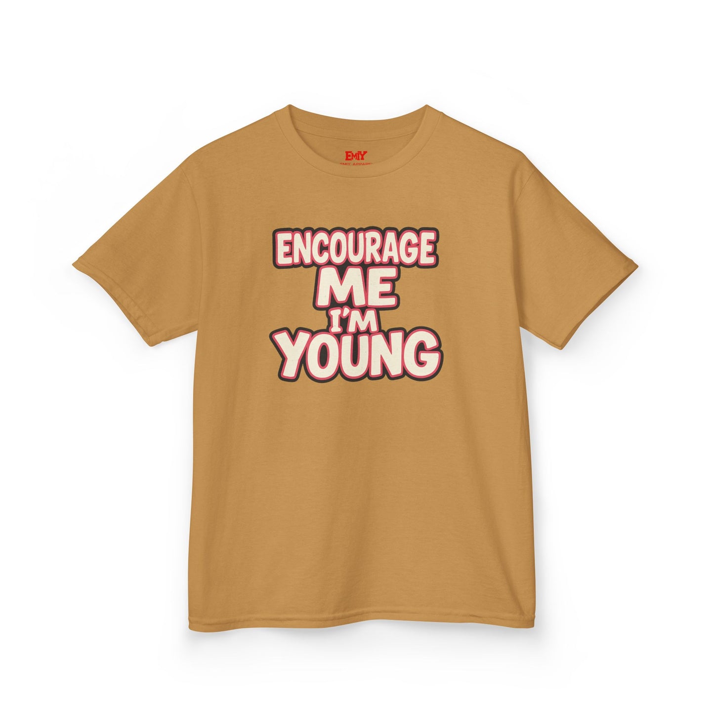 Kids Tee — "Encourage Me I'm Young" Positive Youth Graphic T-Shirt