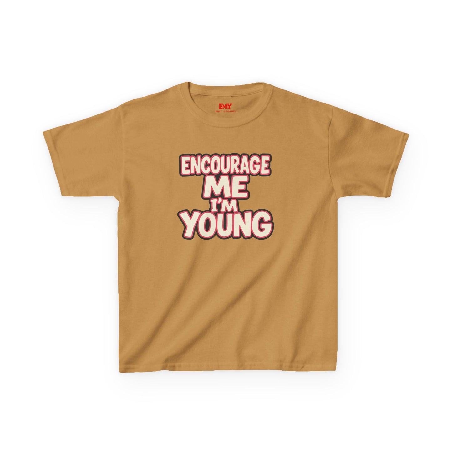Kids Tee — "Encourage Me I'm Young" Positive Youth Graphic T-Shirt