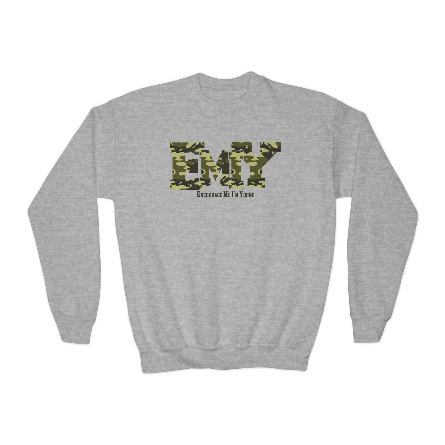 EMIY Youth Camo Crewneck Sweatshirt