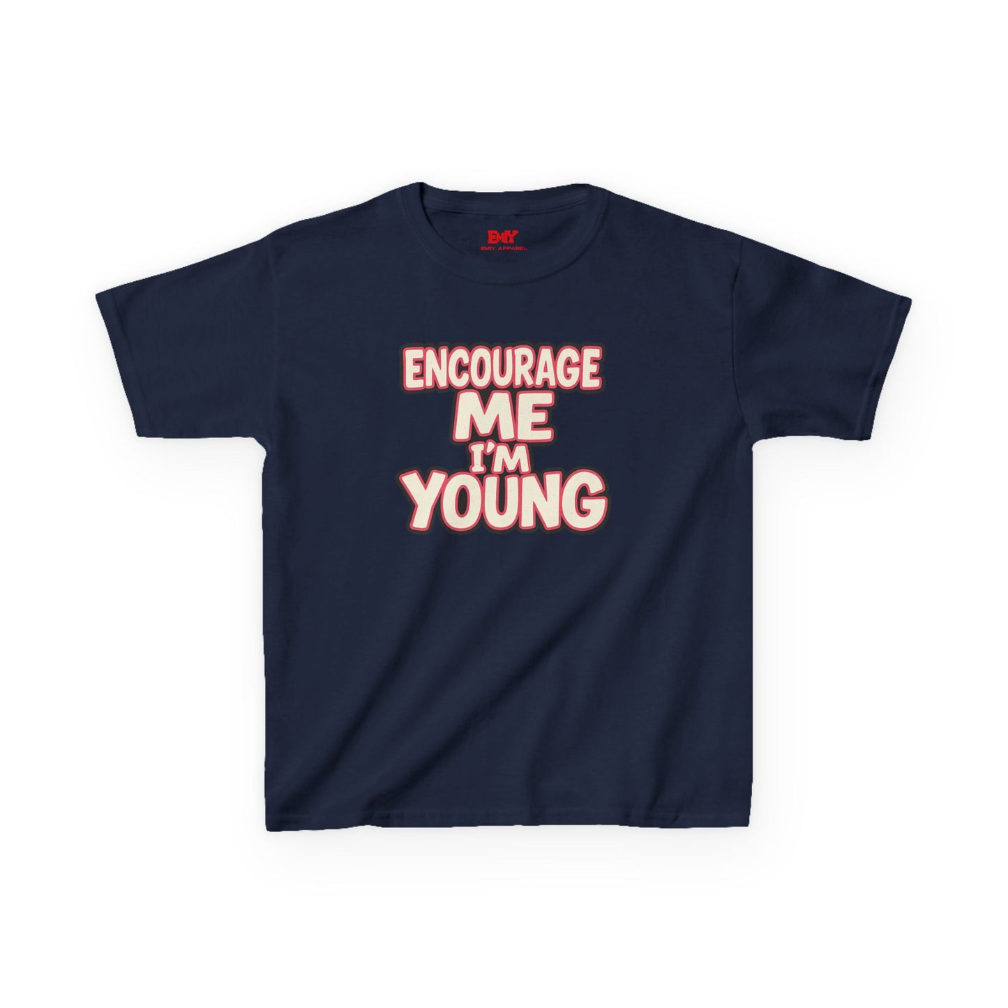Kids Tee — "Encourage Me I'm Young" Positive Youth Graphic T-Shirt
