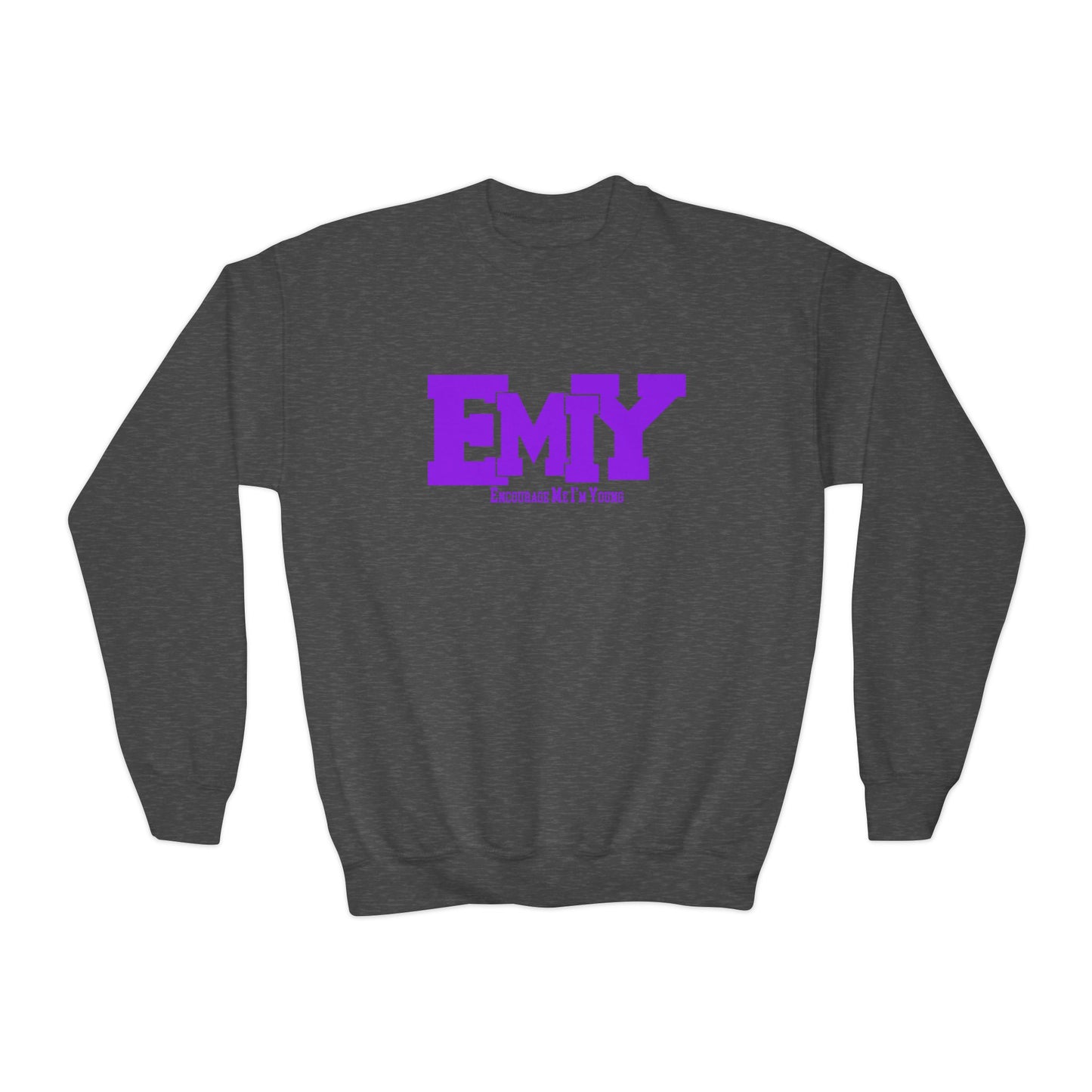 EMIY Youth Purple Crewneck Sweatshirt