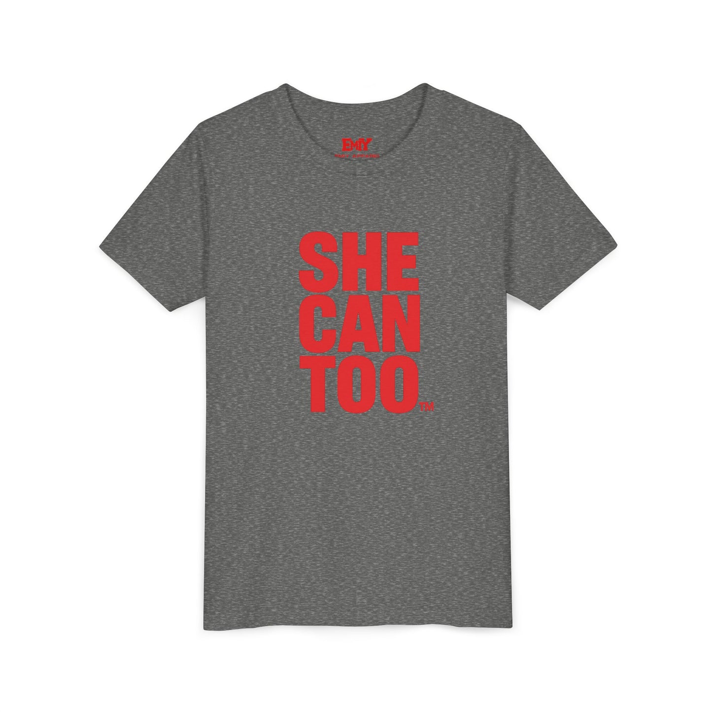 Empowerment Youth Tee - "She Can Too" Inspirational Shirt