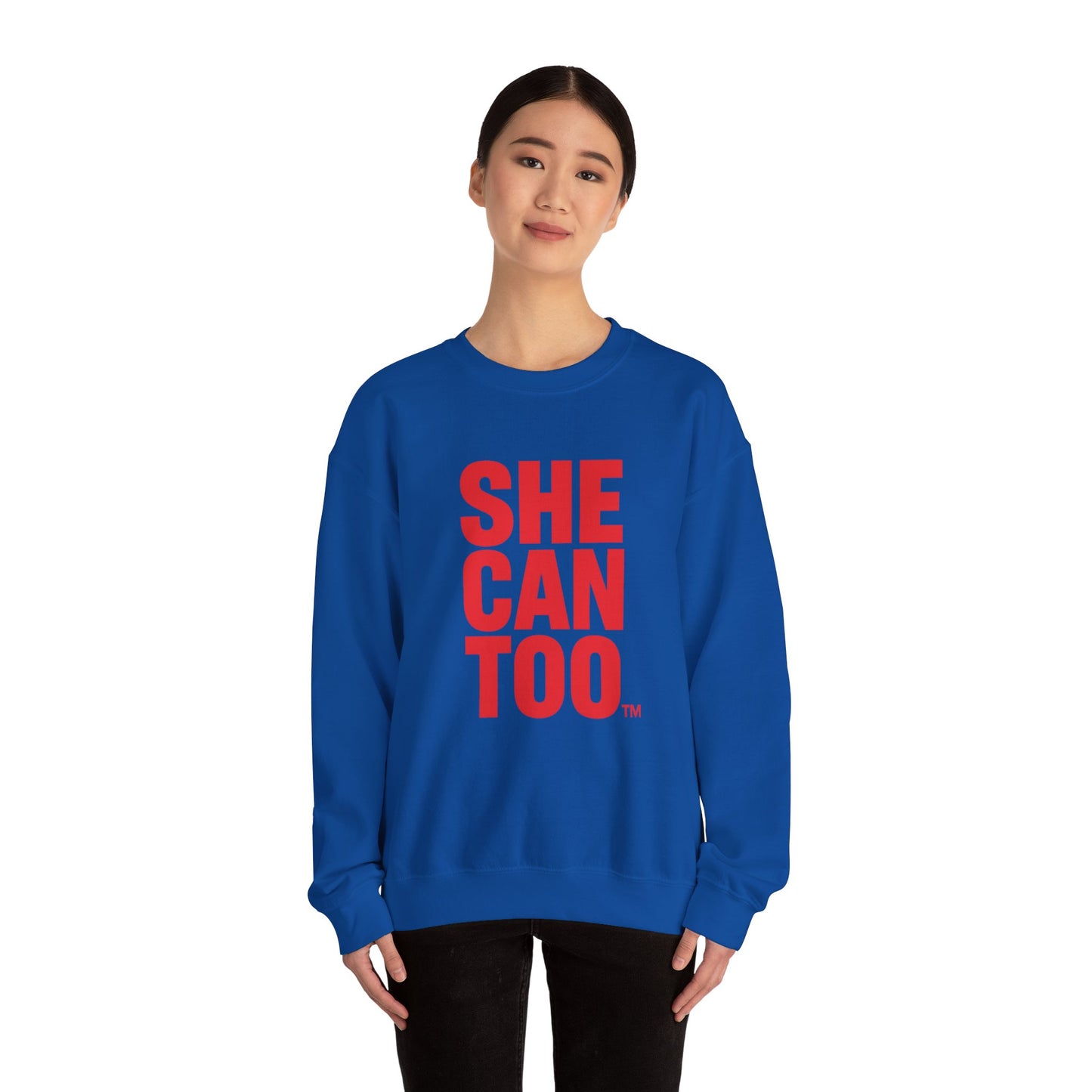 She Can Too Red Sweatshirt (Unapologetically Me)