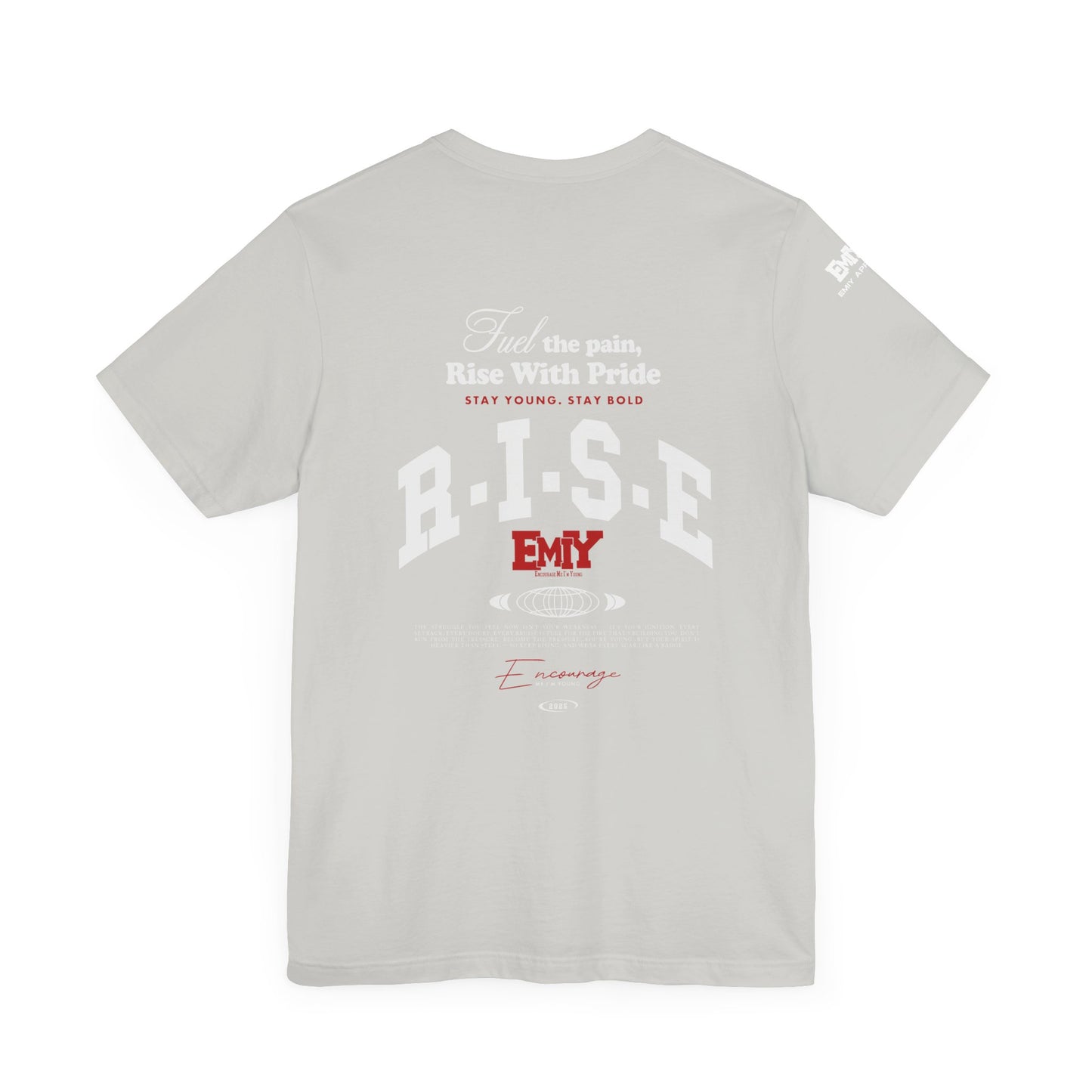 Motivational Fitness T-Shirt - 'Fuel The Pain, Rise With Pride'
