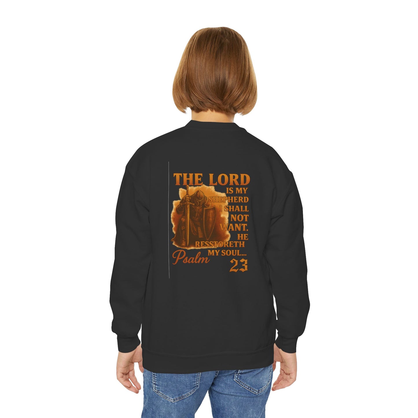 EMIY Kids Sweatshirt - Psalm 23 'The Lord Is My Shepherd' Youth Pullover