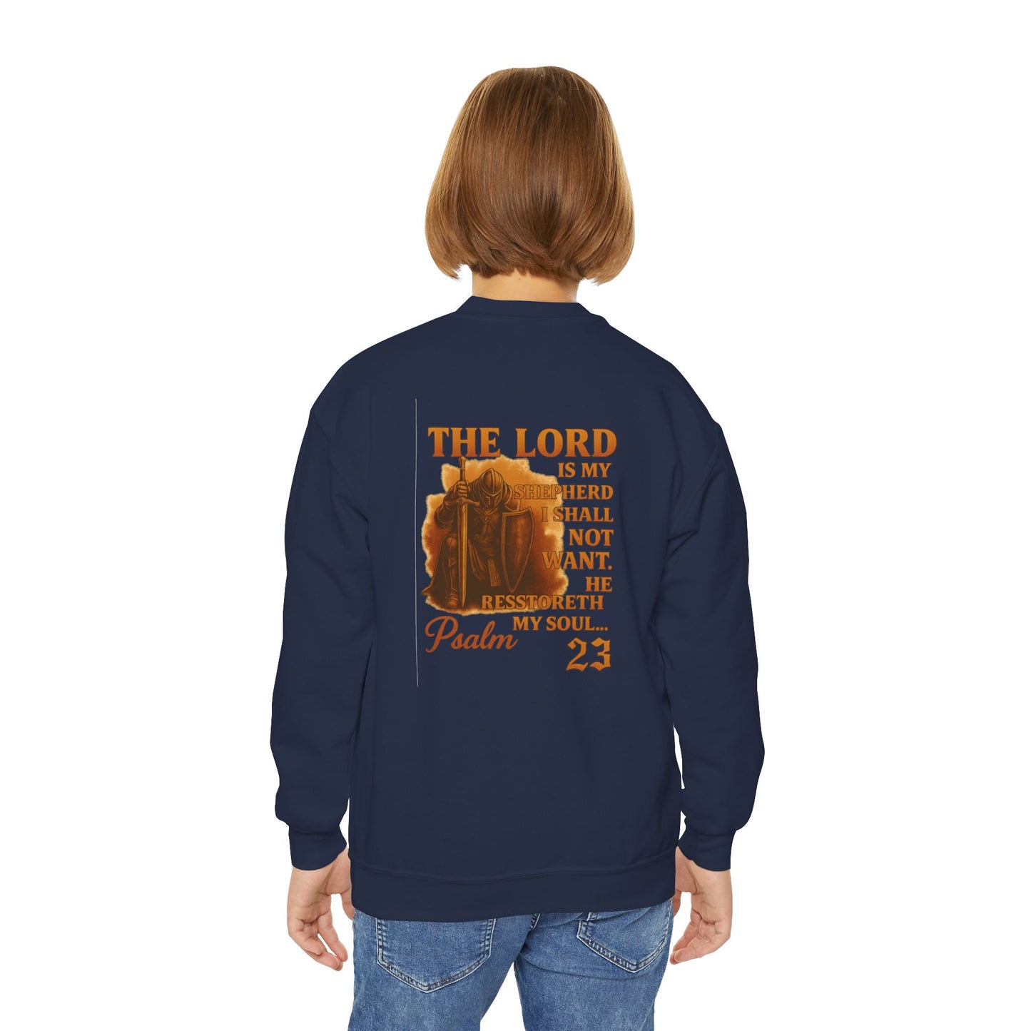 EMIY Kids Sweatshirt - Psalm 23 'The Lord Is My Shepherd' Youth Pullover