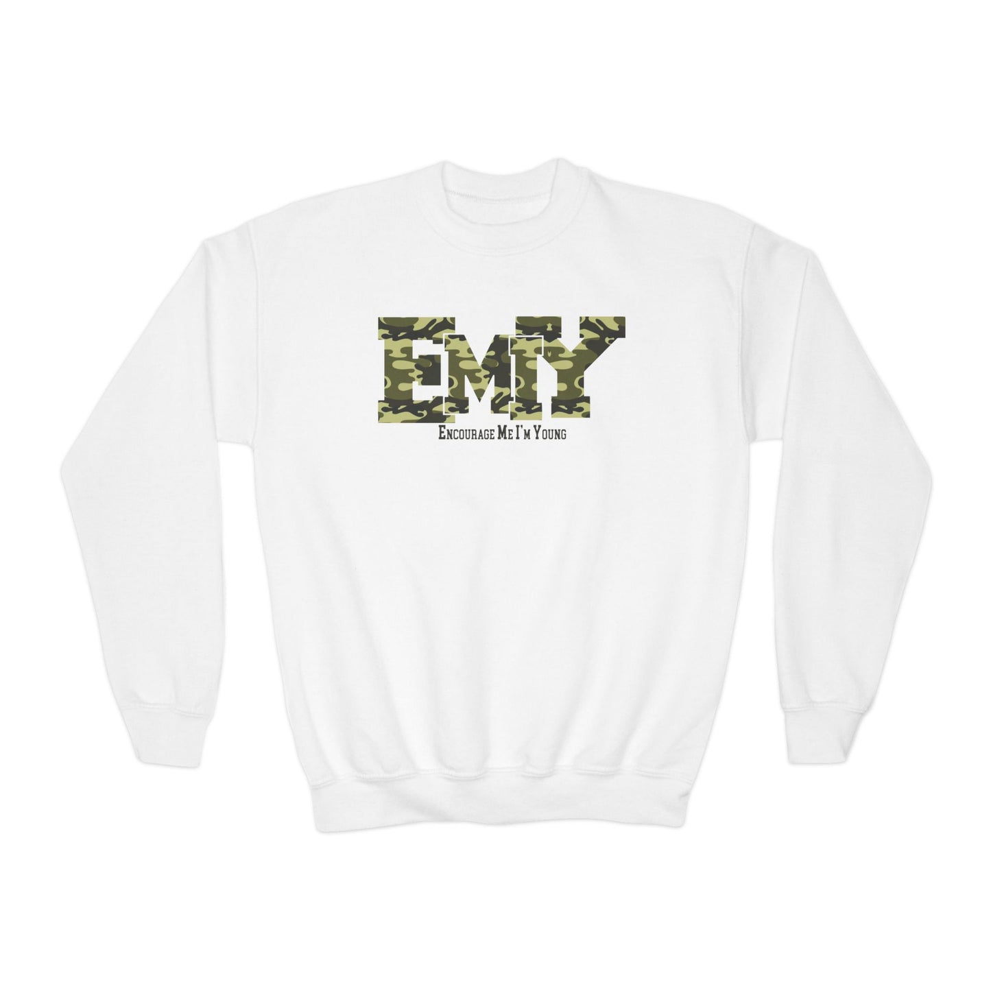 EMIY Youth Camo Crewneck Sweatshirt