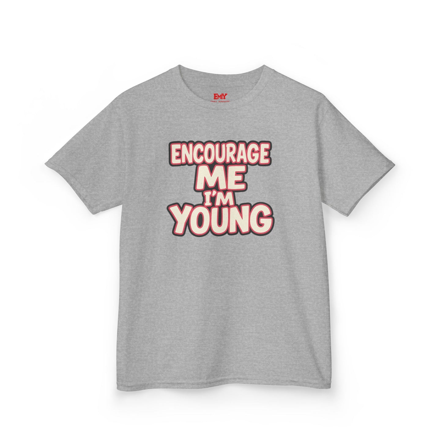Kids Tee — "Encourage Me I'm Young" Positive Youth Graphic T-Shirt