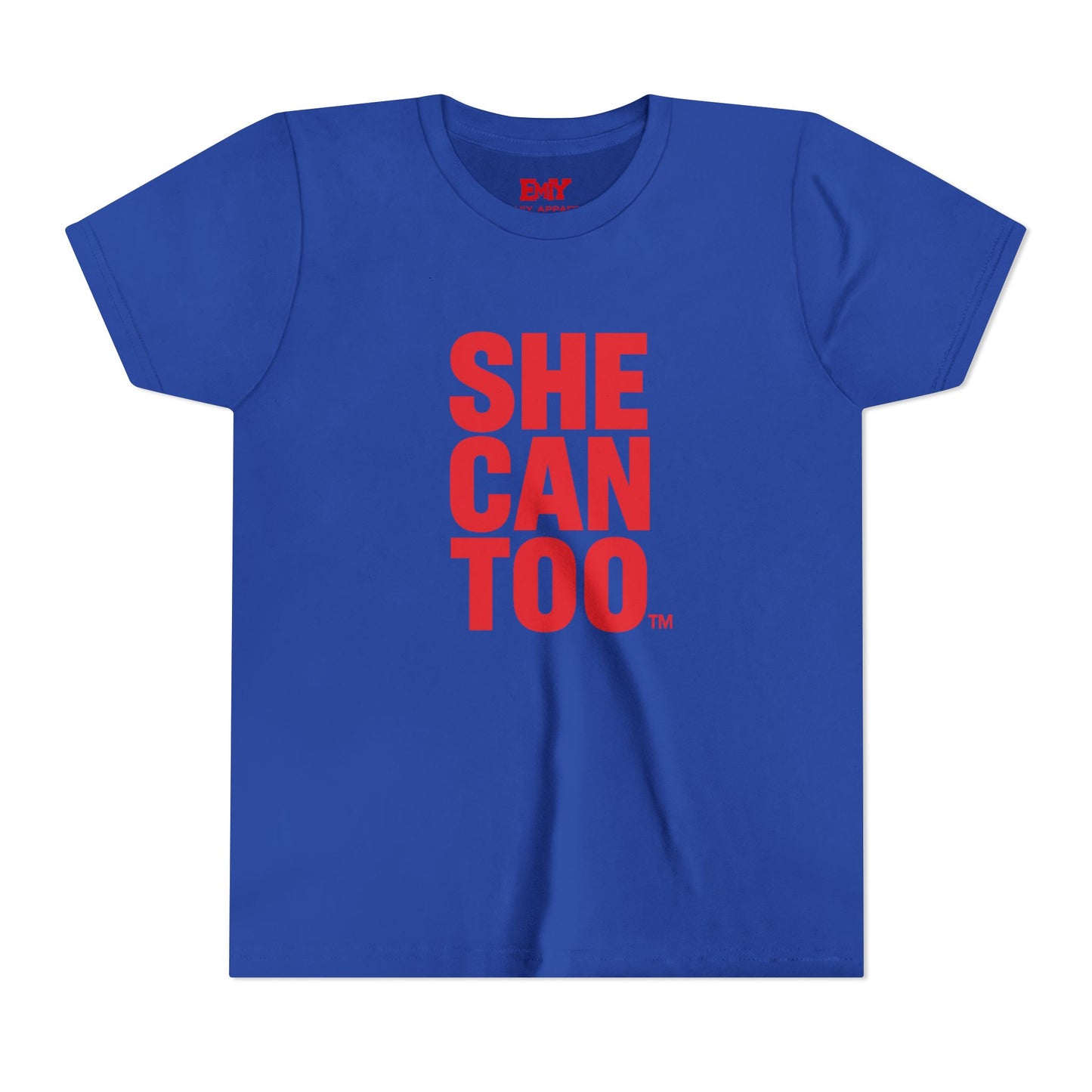 Empowerment Youth Tee - "She Can Too" Inspirational Shirt