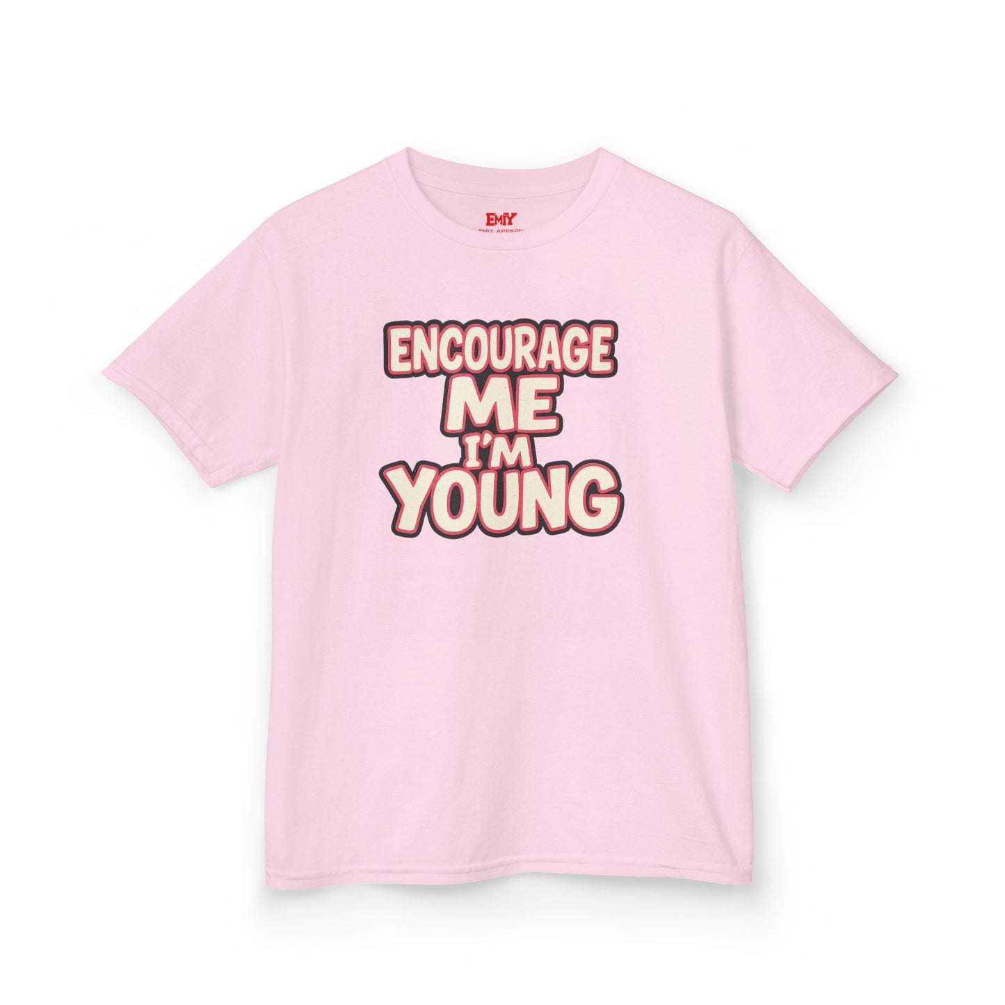 Kids Tee — "Encourage Me I'm Young" Positive Youth Graphic T-Shirt