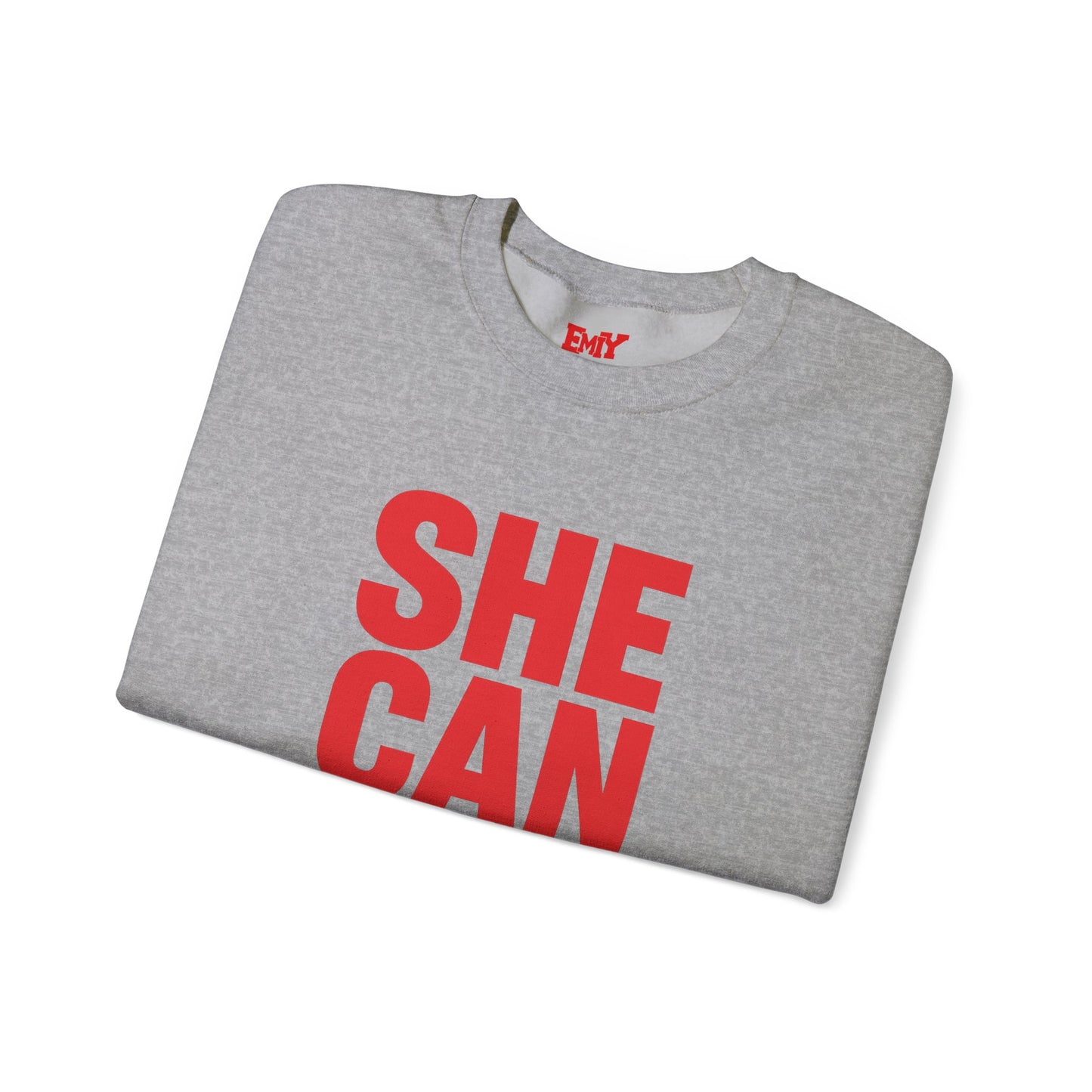 She Can Too Red Sweatshirt (Unapologetically Me)