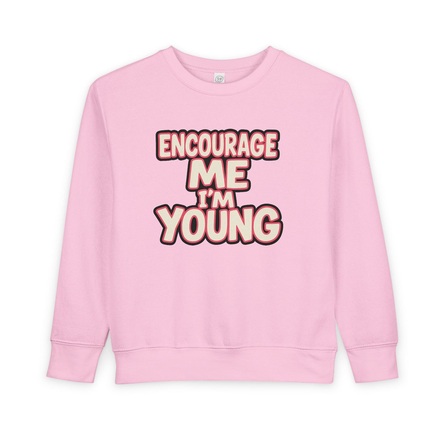 EMIY Toddler Sweatshirt - 'Encourage Me I'm Young' Cute Motivational Pullover for Kids