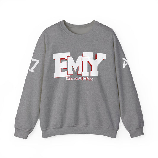 EMIY Varsity Unisex Crewneck Sweatshirt