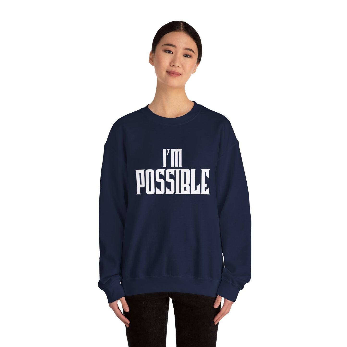 Teen Crewneck Sweatshirt - I'M POSSIBLE Self-Inspiration Design